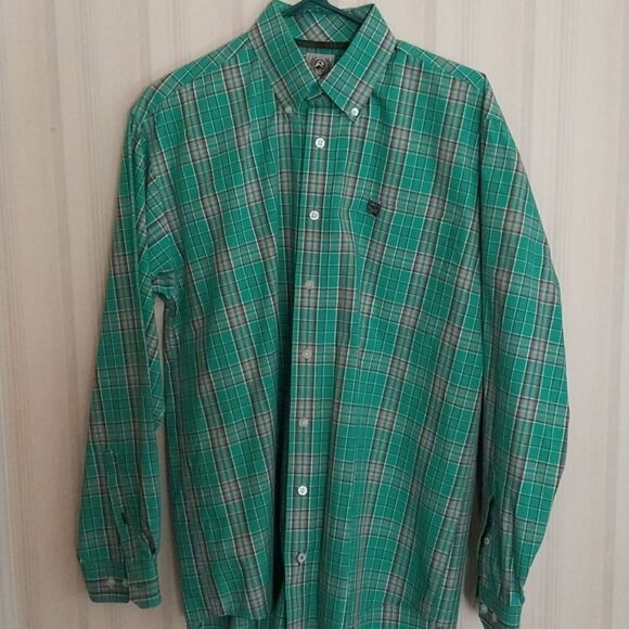 CINCH button up with button down collar long sleeve shirt size S - Picture 1 of 6